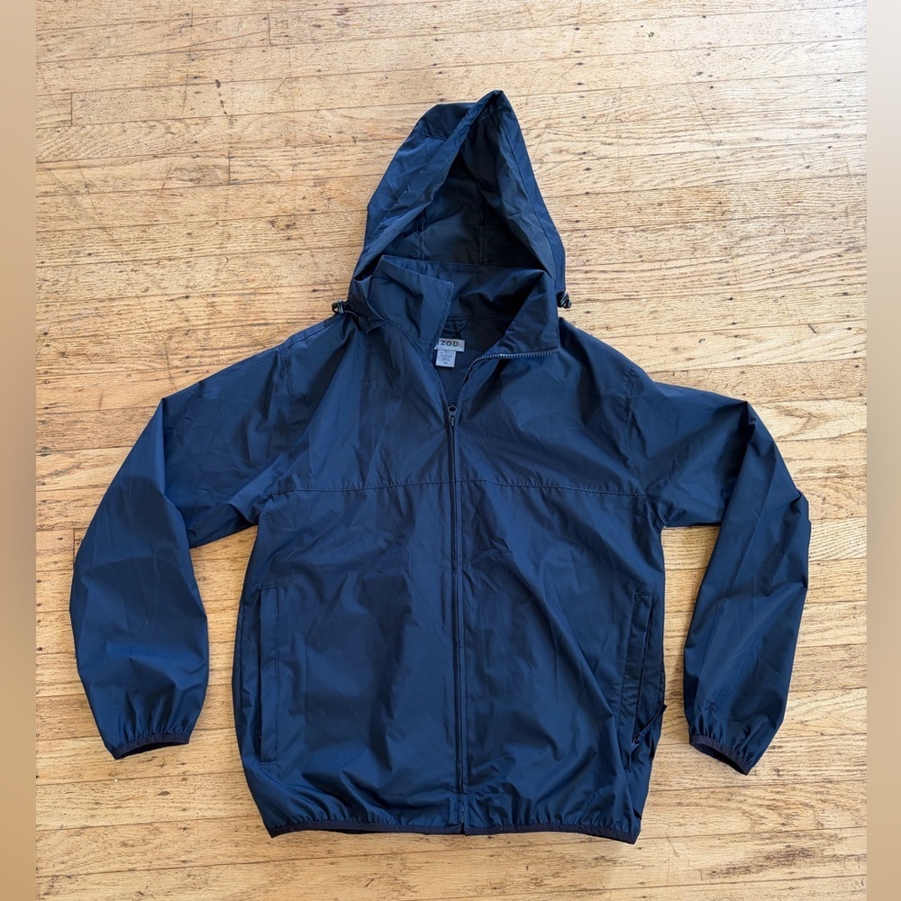 IZOD packable windbreaker wind and water resistant X-Treme Function Golf Navy